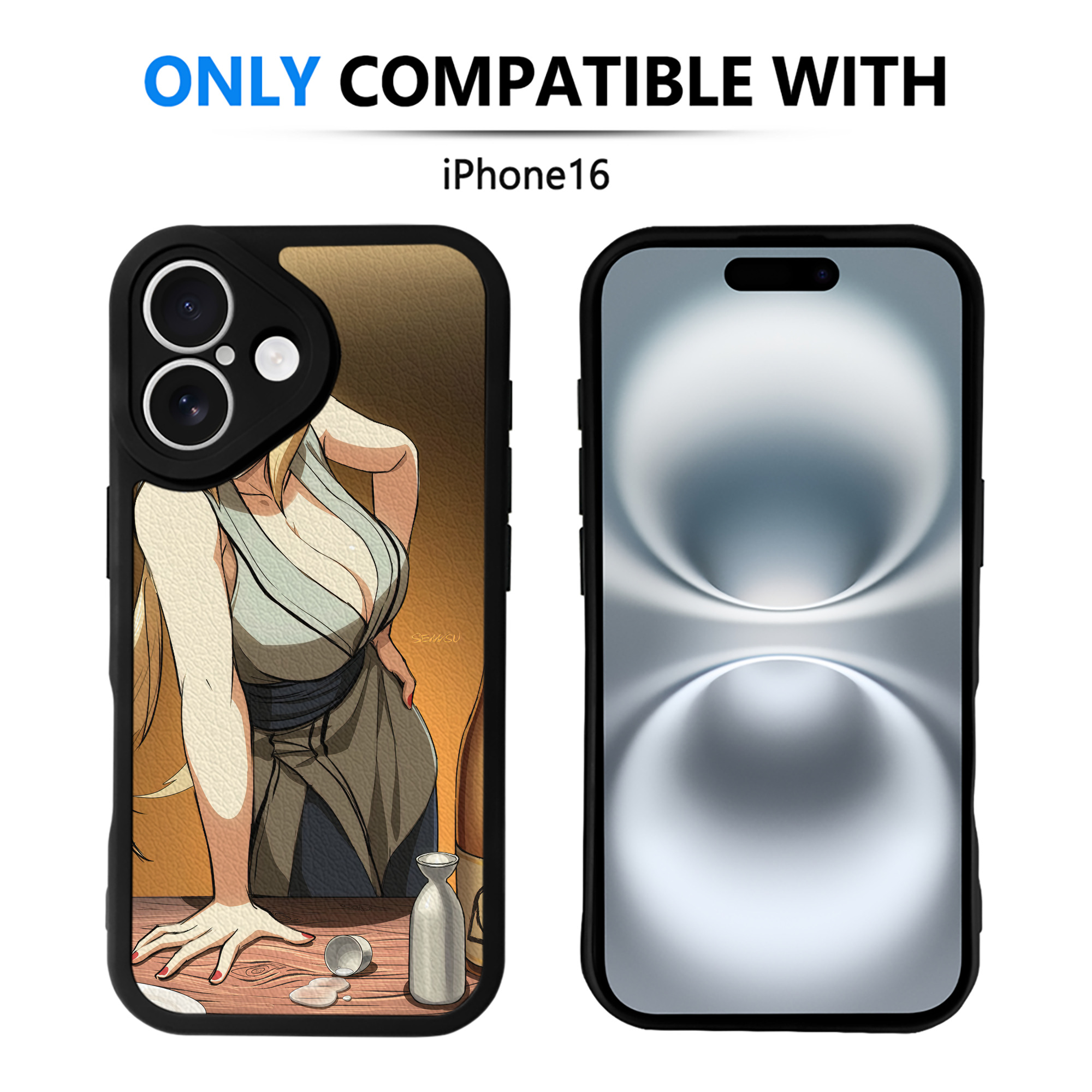 （画像用） NARUTO -ナルト- NARUTO -ナルト- 疾風伝 【iPhone 16シリーズ対応】シリコンスマホケース（レザー調） 材質：シリコン